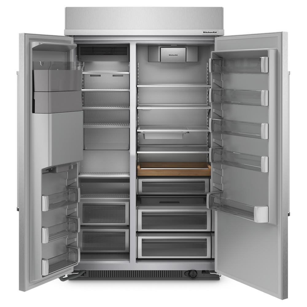 KitchenAid® KBSD708MSS 29.4 Cu. Ft. 48" Built-In Side-by-Side Refrigerator