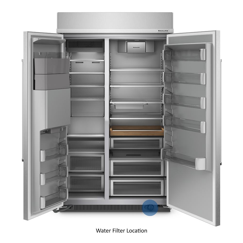 KitchenAid® KBSD708MSS 29.4 Cu. Ft. 48" Built-In Side-by-Side Refrigerator