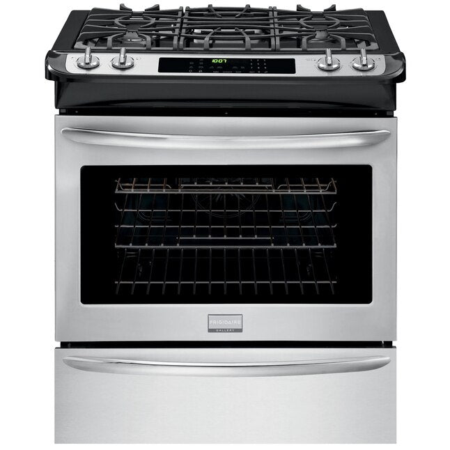 Frigidaire - FGGS3065PF - 4.5 Cu. Ft. Self-Cleaning Slide-In Gas Convection Range - Stainless Steel