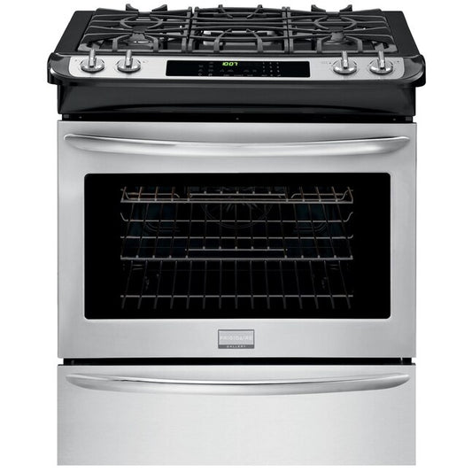 Frigidaire - FGGS3065PF - 4.5 Cu. Ft. Self-Cleaning Slide-In Gas Convection Range - Stainless Steel