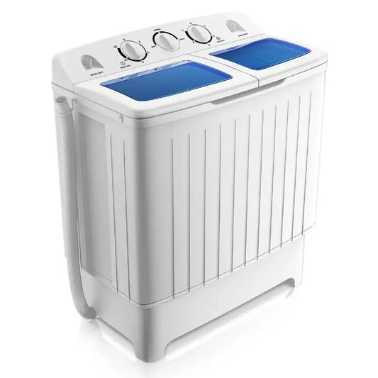 Costway-COST01950Portable Mini Compact Twin Tub 20 lb. Washing Machine Washer Spin Dryer
