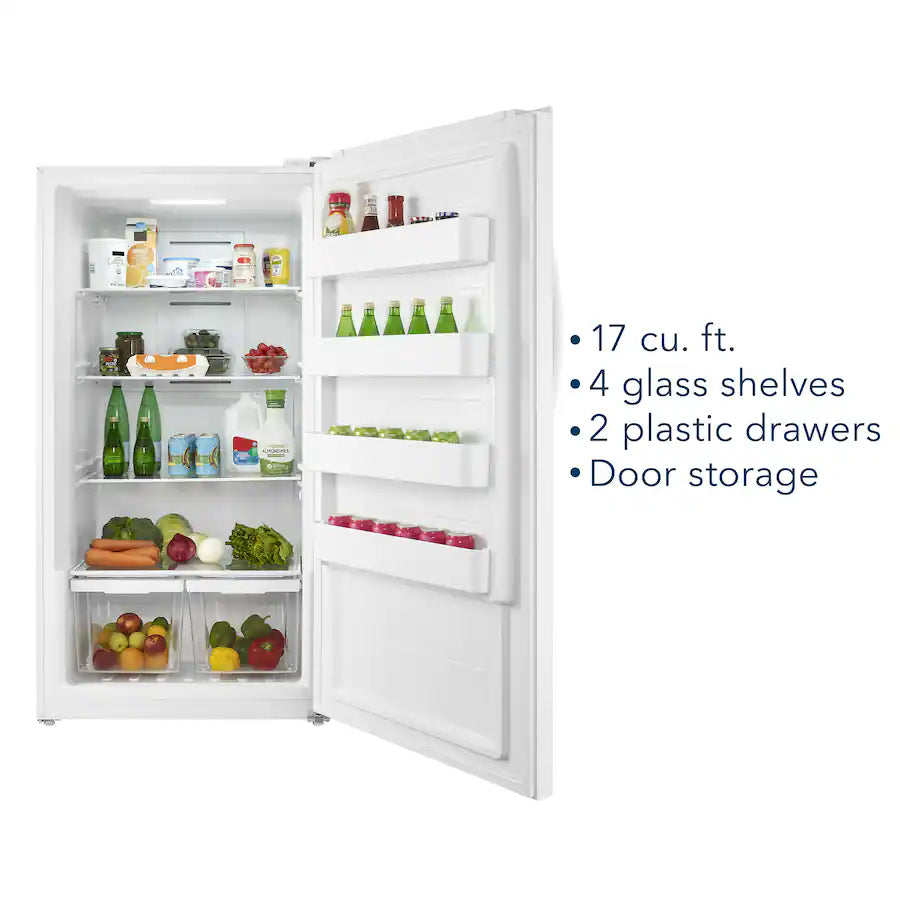 Insignia - NS-UZ17WH0 - 17 Cu. Ft. Garage Ready Convertible Upright Freezer - White