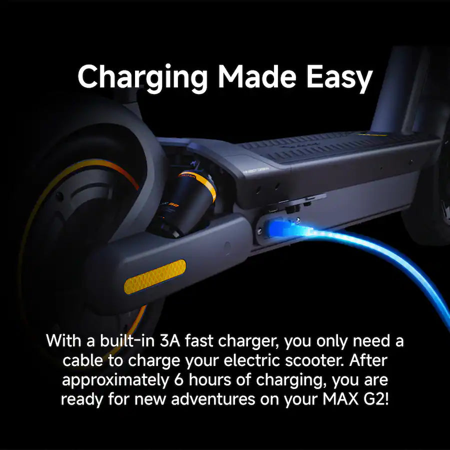 Segway - Max G2 Electric Kick Scooter Foldable w/ 43 Mile Range and 22 MPH Max Speed - Black Model: AA.05.15.01.0002