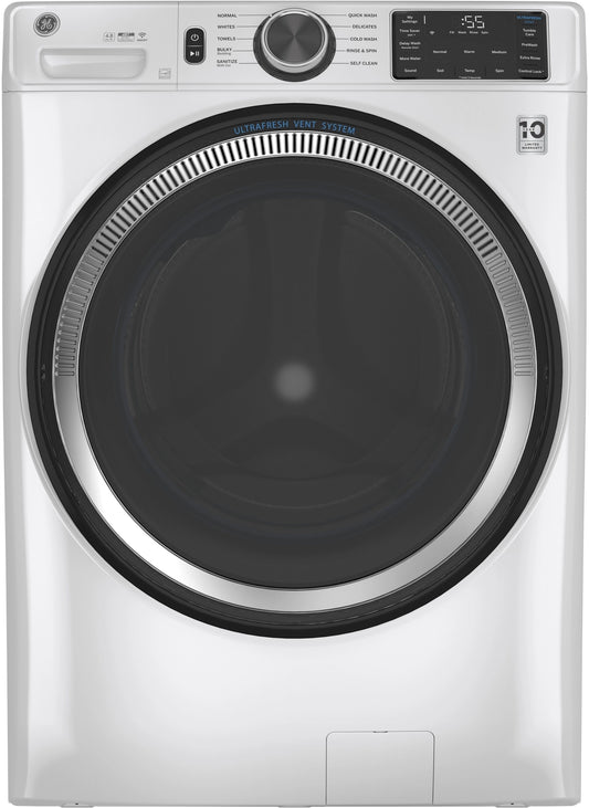 GE - GFW550SSNWW - 4.8 Cu. Ft. High-Efficiency Stackable Smart Front Load Washer w/ Odorblock Ultra Fresh Vent System & Microban Technology - White