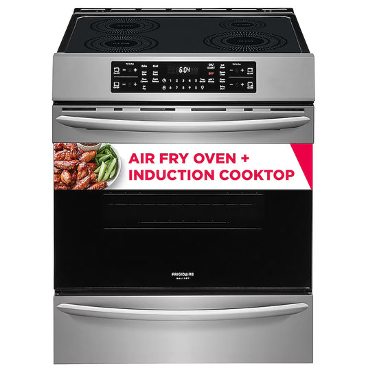 Frigidaire -FGIH3047VF-  Gallery 5.4 Cu. Ft. Freestanding Electric Induction Range Air Fry with Self and Steam Clean - Smudge-Proof® Stainless Steel