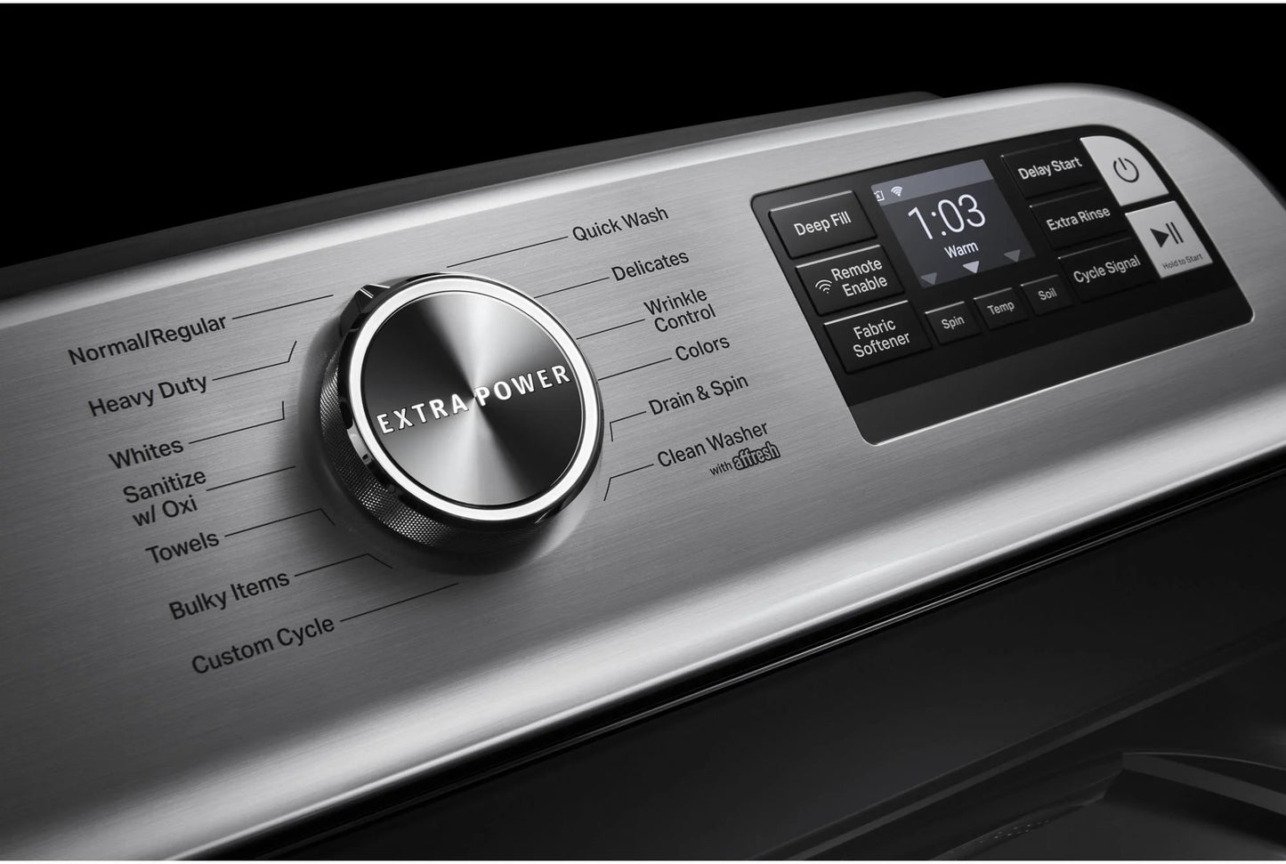 Maytag MVW7230HC - 5.2 Cu. Ft. High Efficiency Smart Top Load Washer with Extra Power Button - Metallic Slate