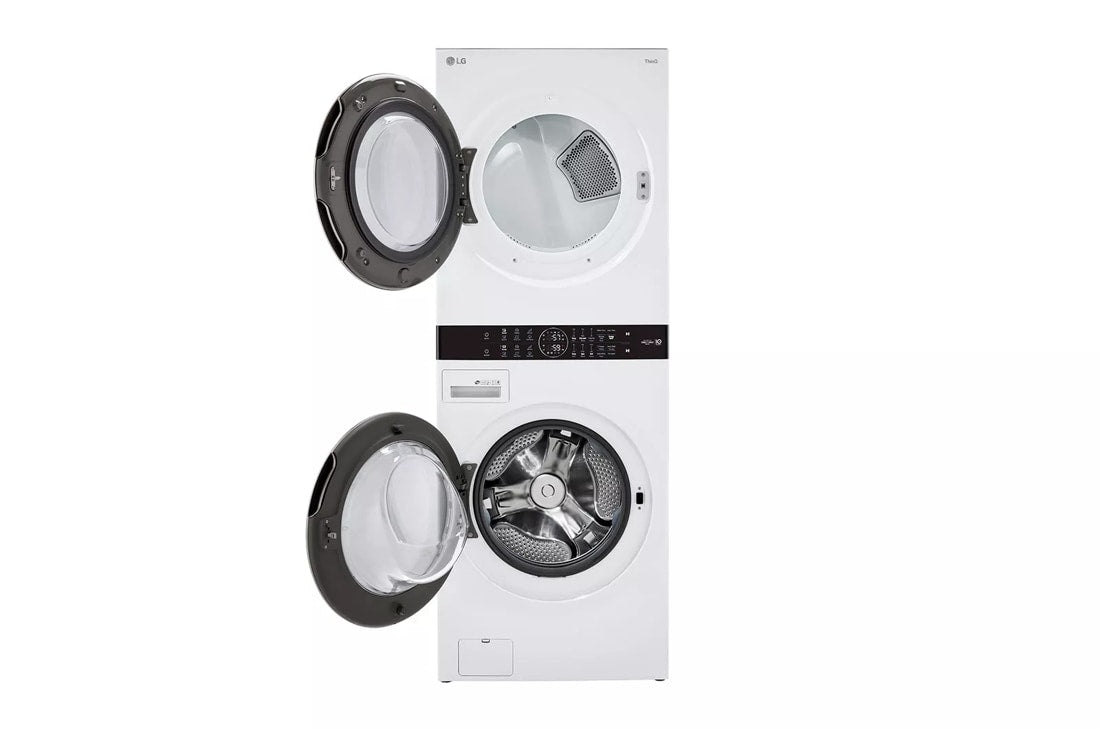 LG- WKG101HWA  - 4.5 Cu. Ft. HE Smart Front Load Washer and 7.4 Cu. Ft. Gas Dryer WashTower with Steam and Built-In Intelligence - White