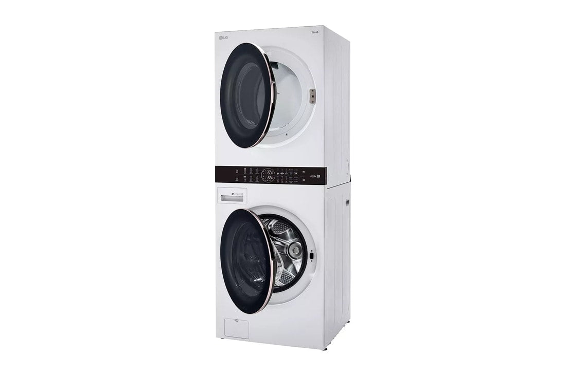 LG- WKG101HWA  - 4.5 Cu. Ft. HE Smart Front Load Washer and 7.4 Cu. Ft. Gas Dryer WashTower with Steam and Built-In Intelligence - White