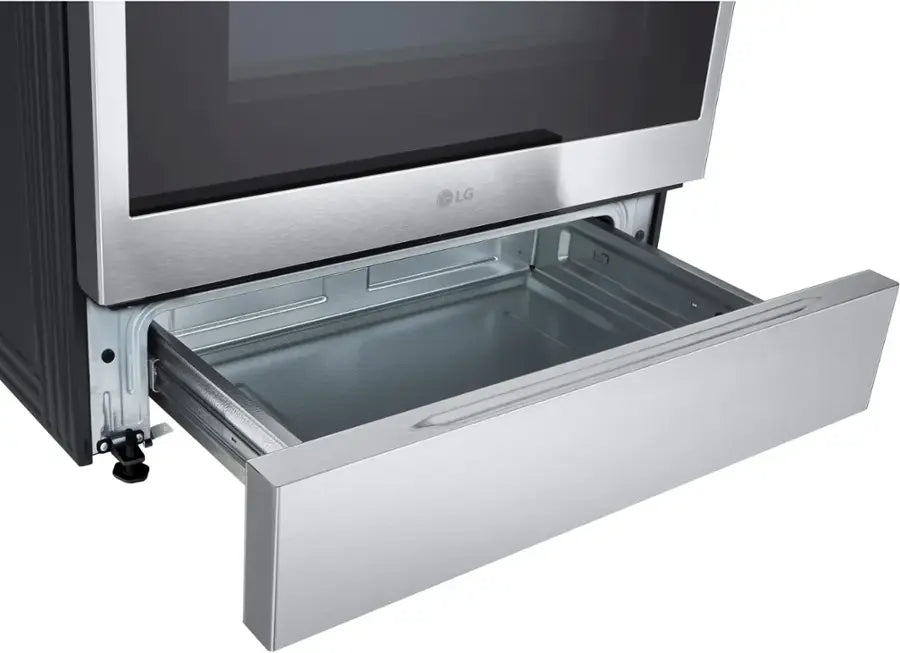 LG - LSIL6336XE- 6.3 Cu. Ft. Slide-In Electric Induction True Convection Range with InstaView and Flex Control Knobs - PrintProof Stainless Steel