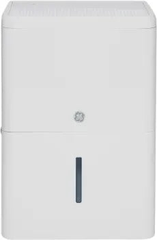 GE - ADHE50WWF - 50 Pint Capacity Portable Smart Dehumidifier with Three Fan Speeds, Digital LED Controls, WiFi, Smart Dry, Auto Restart, Auto Defrost, and Continuous Drain Option