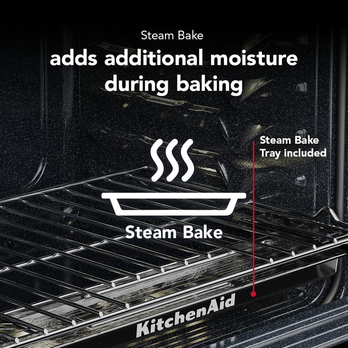 KitchenAid - KSGS530SJP - 30 Inch Slide-In Smart Gas Range with 5 Sealed Burners, 5.0 cu. ft. Oven Capacity, 2-in-1 Burner, Even-Heat™ True Convection, Rapid Boil, Continuous Cast-Iron Grates, Air Fry