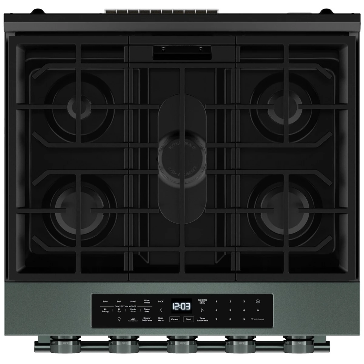 KitchenAid - KSGS530SJP - 30 Inch Slide-In Smart Gas Range with 5 Sealed Burners, 5.0 cu. ft. Oven Capacity, 2-in-1 Burner, Even-Heat™ True Convection, Rapid Boil, Continuous Cast-Iron Grates, Air Fry