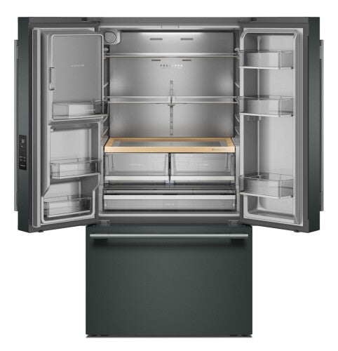 KitchenAid - KRFF436SJP - 36 Inch Freestanding French Door Refrigerator with 30.52 cu. ft. Total Capacity, Exterior Water/Ice Dispenser, Signature Platinum Interior, Preserva® Food Care System, Touch Panel Controls