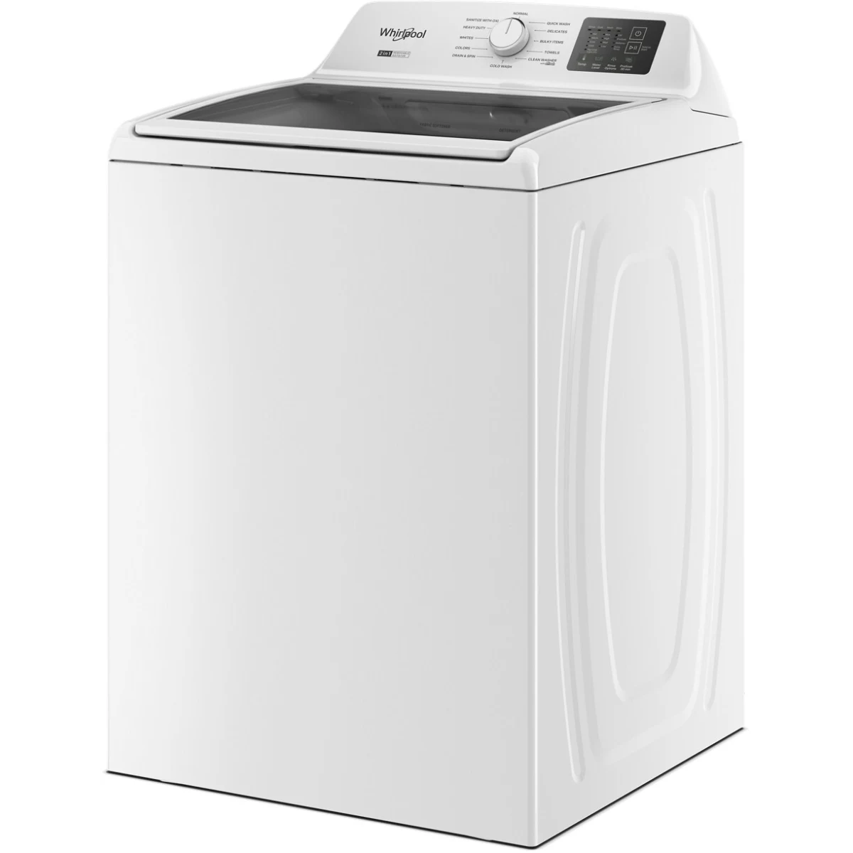Whirlpool - WTW4307SW - 27 Inch Top Load Washer with 4.3 cu ft. Capacity, 12 Wash Cycles, 5 Temperature Settings, 2-in-1 Removable Agitator, Presoak Option, and Clean Washer with Affresh® Cycle