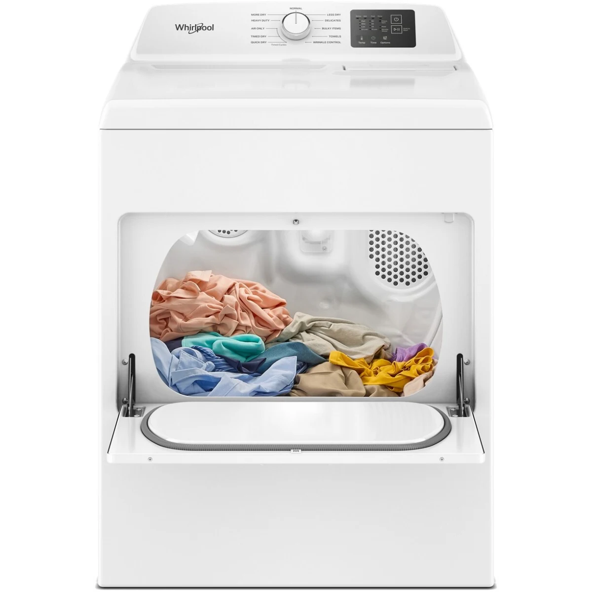 Whirlpool - WGD4307SW - 29 Inch Gas Front Load Dryer with 7.0 cu ft. Capacity, 11 Dryer Cycles, 4 Temperature Settings, AutoSensing, Quick Dry, and Wrinkle Shield™ Option