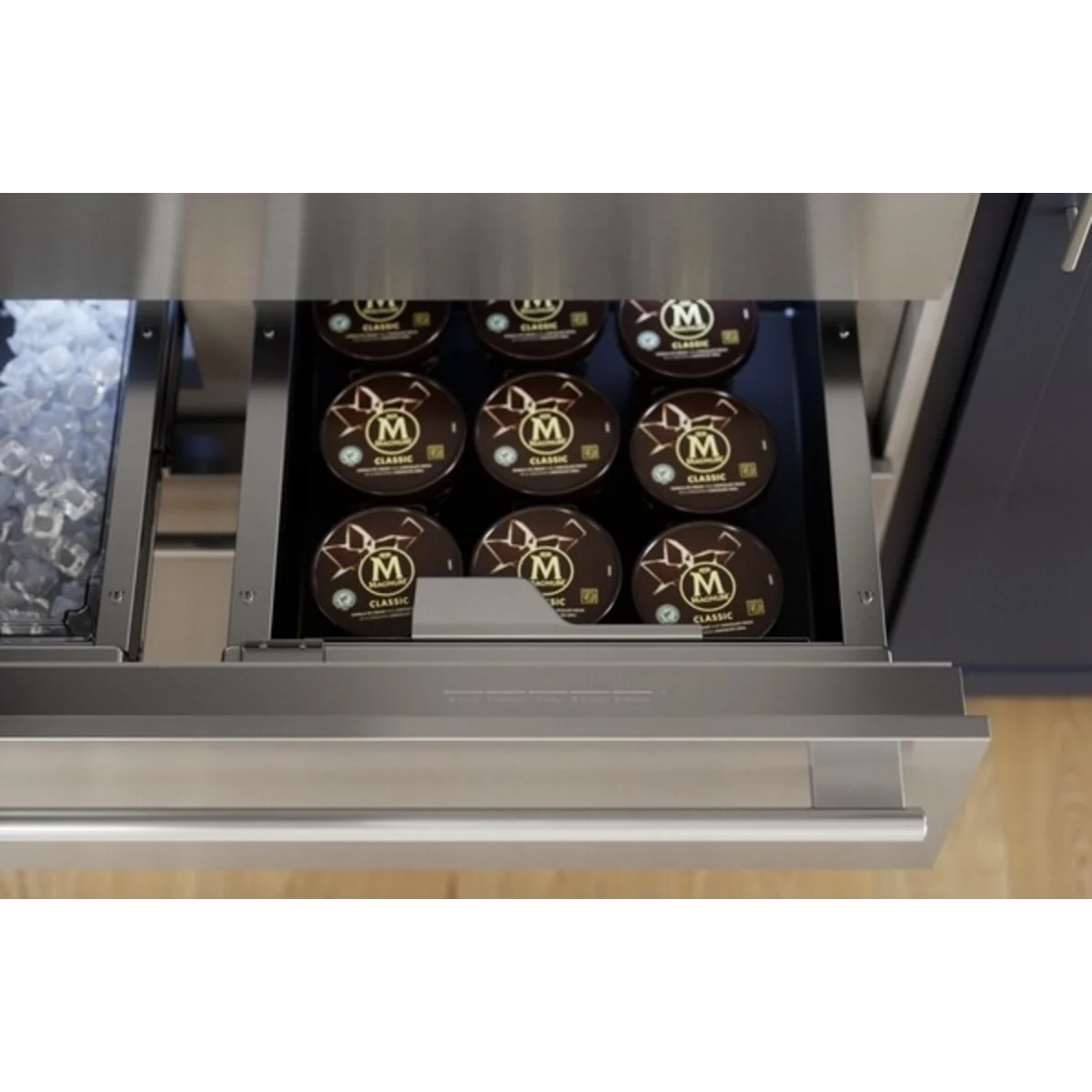 Thermador Freedom® Collection - T36BB110SS - 36 Inch Built-In Bottom Mount Smart Refrigerator with 19 cu. ft. Total Capacity, ThermaFlex™ Drawer, Internal Water Dispenser, and Ice Maker: Masterpiece Handle