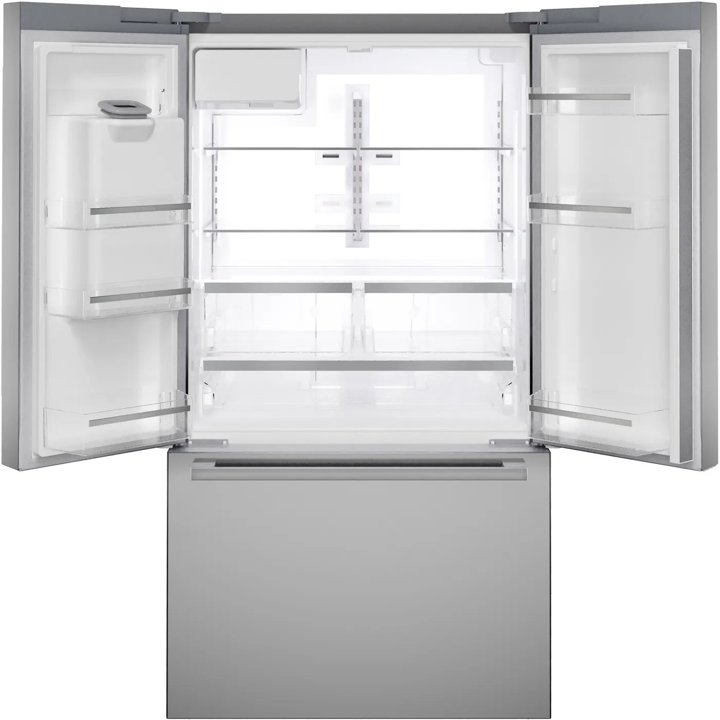 Bosch-B36CD80SNS- 800 Series 36" French 3-Door Stainless Steel Refrigerator, Anti-fingerprint, UltraClarityPro with VitaFresh