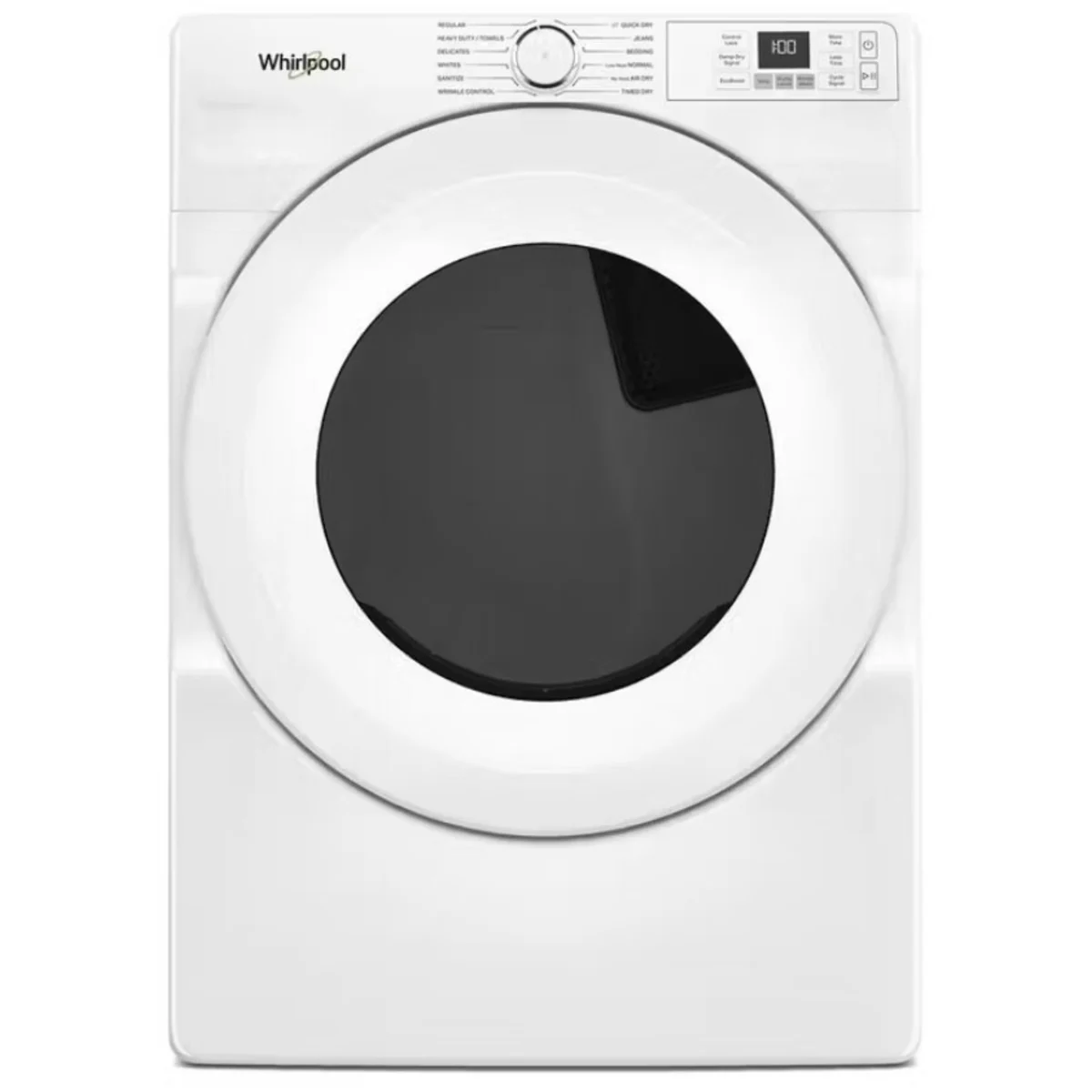 Whirlpool - WGD4720RW - 27 Inch Smart Gas Dryer with 7.4 cu ft Capacity, Wrinkle Shield™ Option, Quick Wash & Dry, Quick Dry Cycle, Air Dry Cycle, Air Flow Detection, EcoBoost™ Option, ADA Compliant and ENERGY STAR® Certified