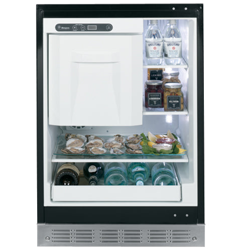 Monogram - ZIBS240NSS - 24 Inch Freestanding/Built-In Undercounter Refrigerator with 4.25 Cu. Ft. Total Capacity, Ice Maker, Slide-Out Wine Shelf, Spillproof Glass Shelves, Digital Touch Control, Soft Interior LED Lighting, Sabbath Mode
