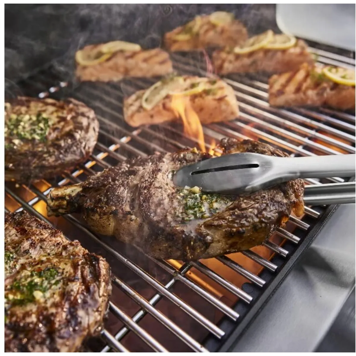 Weber Spirit - 1501056 - 51 Inch Freestanding Gas Grill with 2 Boost Burner, Stainless Steel Lid, Cooking Grates, Digital Thermometer, Stainless Steel Control Panel, and Snap-Jet Ignition