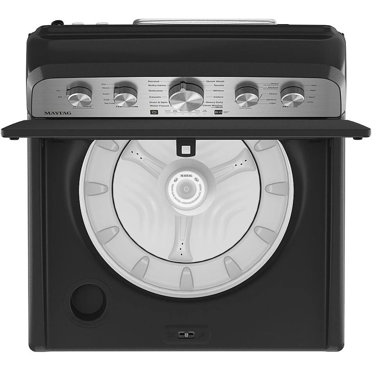 Maytag - MVW5435PBK - 27 Inch Top Load Washer with 4.8 cu ft capacity, Extra Power, Deep Fill Option, Built In Water Faucet, Quick Wash Cycle and Power Impeller