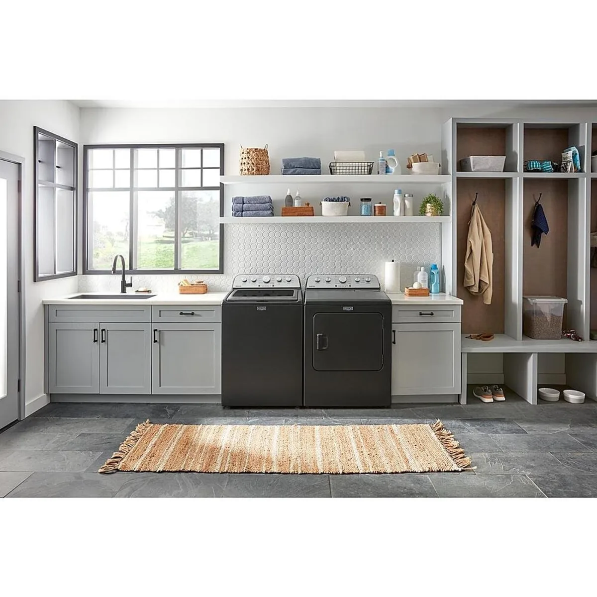 Maytag - MVW5435PBK - 27 Inch Top Load Washer with 4.8 cu ft capacity, Extra Power, Deep Fill Option, Built In Water Faucet, Quick Wash Cycle and Power Impeller