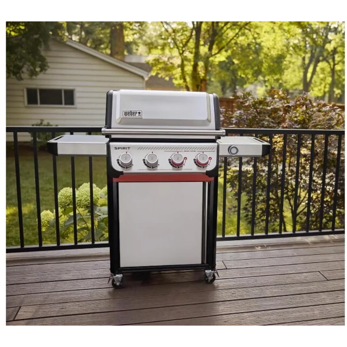 Weber Spirit - 1501056 - 51 Inch Freestanding Gas Grill with 2 Boost Burner, Stainless Steel Lid, Cooking Grates, Digital Thermometer, Stainless Steel Control Panel, and Snap-Jet Ignition
