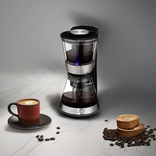 Cuisinart DCB-10P1 Automatic Cold Brew Coffeemaker with 7-Cup Glass Carafe, Silver and Black