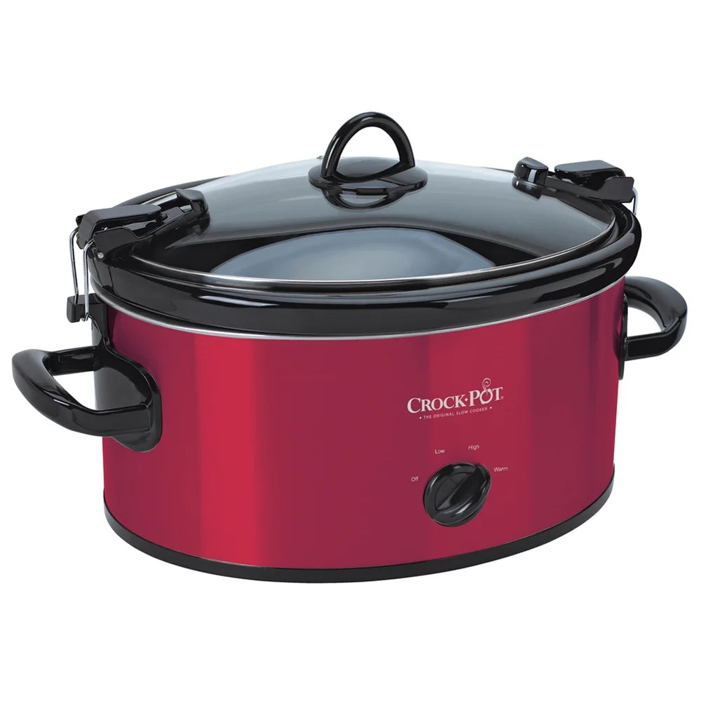 Crock-Pot 6-Quart Cook and Carry Slow Cooker with Little Dipper Warmer (Red)