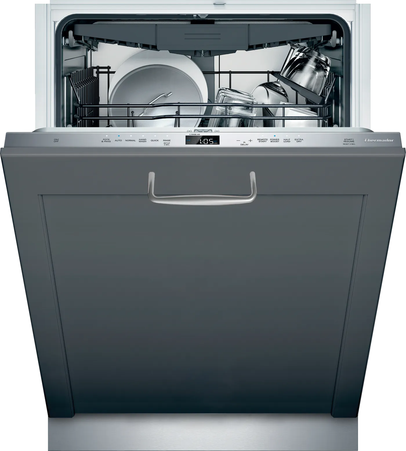 Thermador - DWHD650WPR - Emerald Series 24 Inch Fully Integrated Smart Dishwasher with 16 Place Settings, 6 Wash Cycles, Chef's Tool Drawer, 48 dBA