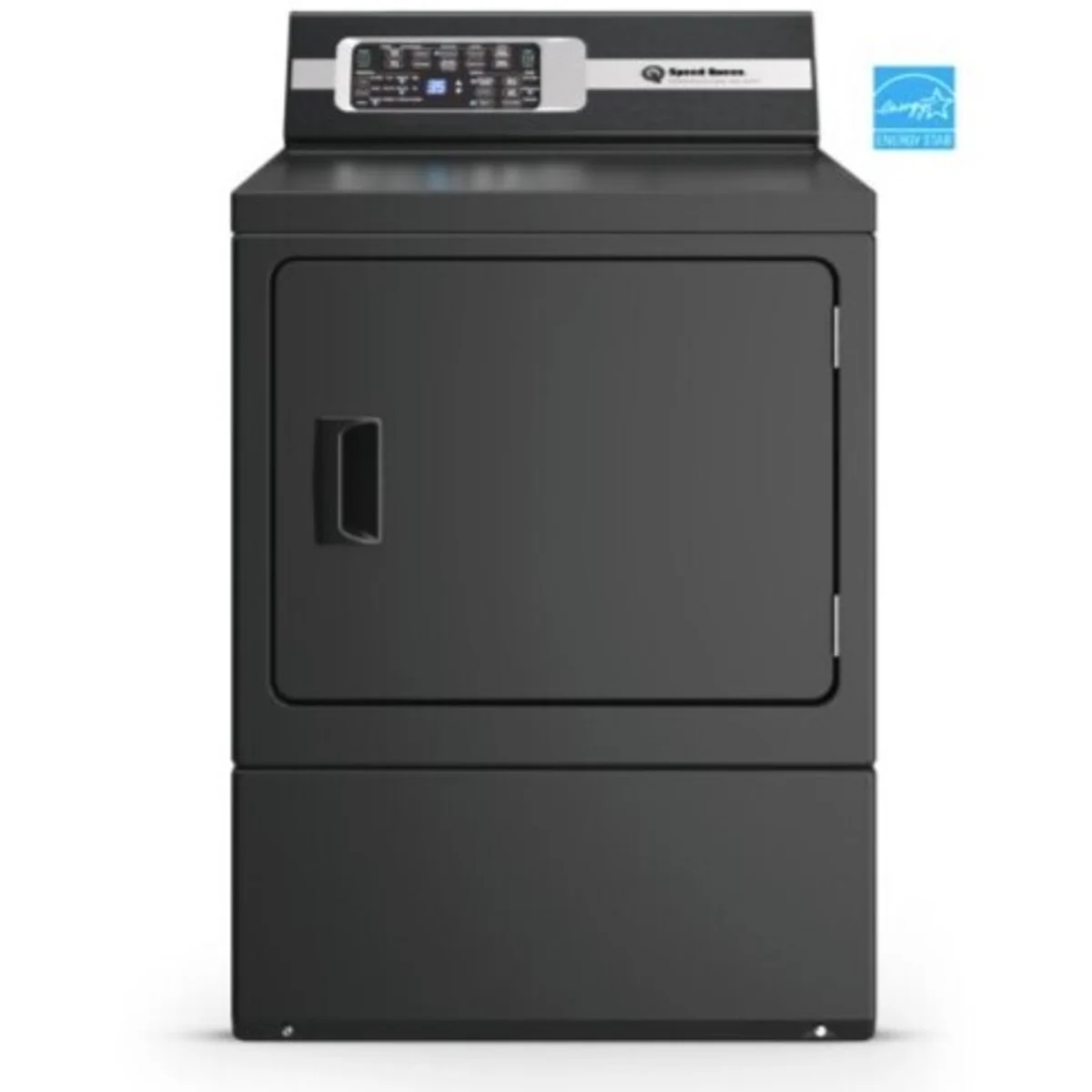 Speed Queen - DR7004BG - 27 Inch Gas Dryer with 7 Cu. Ft. Capacity, 10 Preset Dry Cycles, Pet Plus, Steam Refresh, Steam Boost, Anti- Static, Steam- Sanitize, Over-Dry Protection Technology, Extended Tumble, Reversible Door: Matte Black
