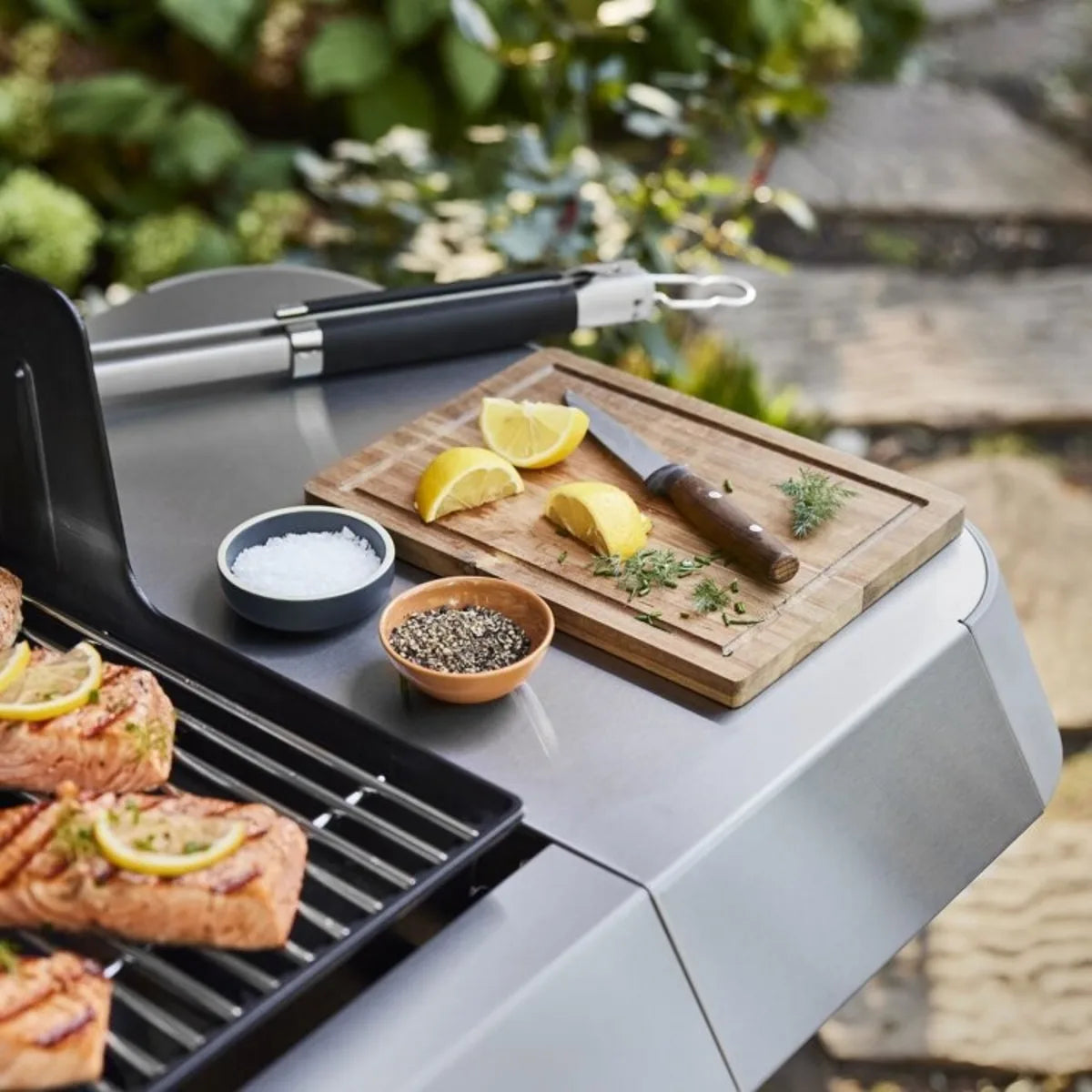 Weber Genesis - 1500580 - 64 1/2 Inch Genesis S-415 Natural Gas Grill with 820 sq. in. Total Cooking Area, PureBlue Burner, Cooking Grates, Flavourizer Bars, and Grease Management System