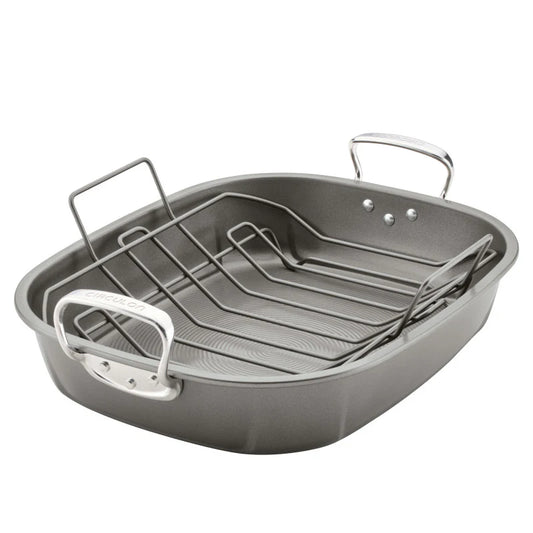 Cirulon - Nonstick 18-inch by 15-inch Oval Roaster with Rack