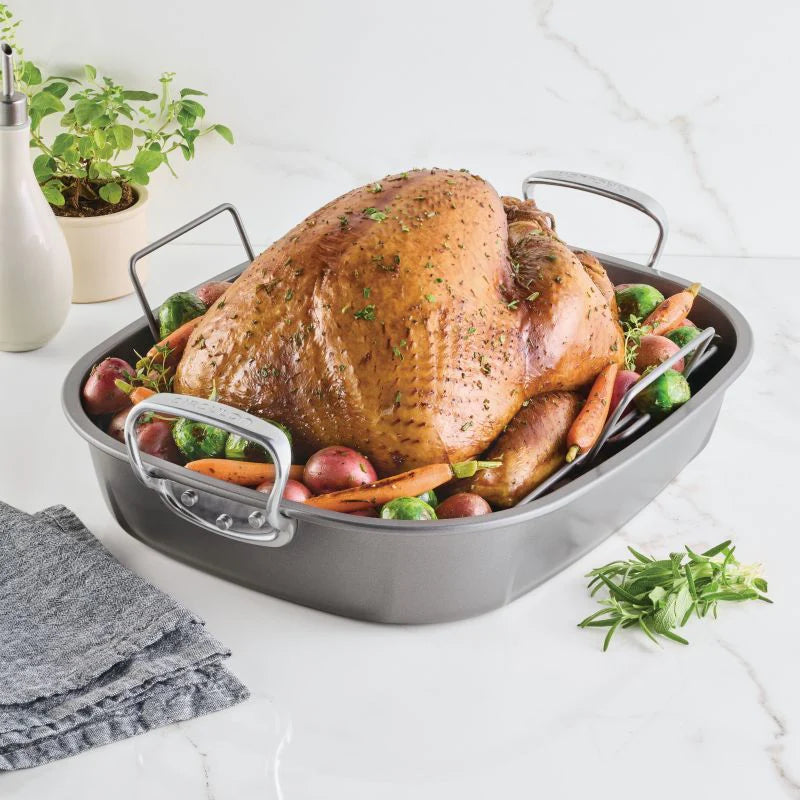 Cirulon - Nonstick 18-inch by 15-inch Oval Roaster with Rack