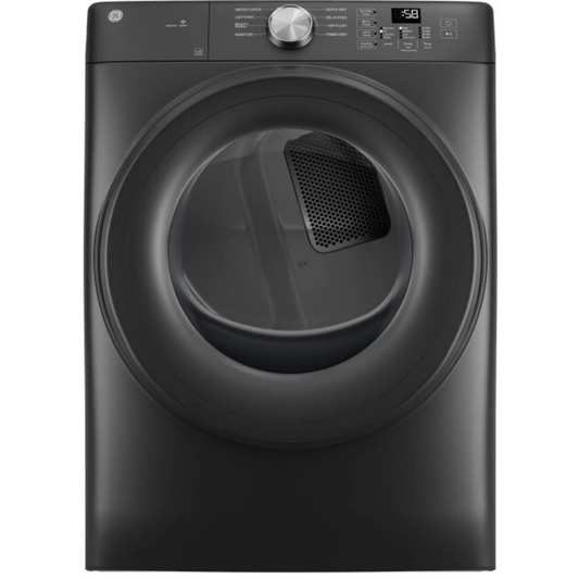 GE - GFD35GSPYDS - 28 Inch Smart Front Load Gas Dryer with 7.8 cu ft Capacity, Sanitize Cycle, Smart HQ, Wrinkle Care, Reversible Door, Damp Alert, 4 Way Venting, ADA Compliant and Energy Star Certified