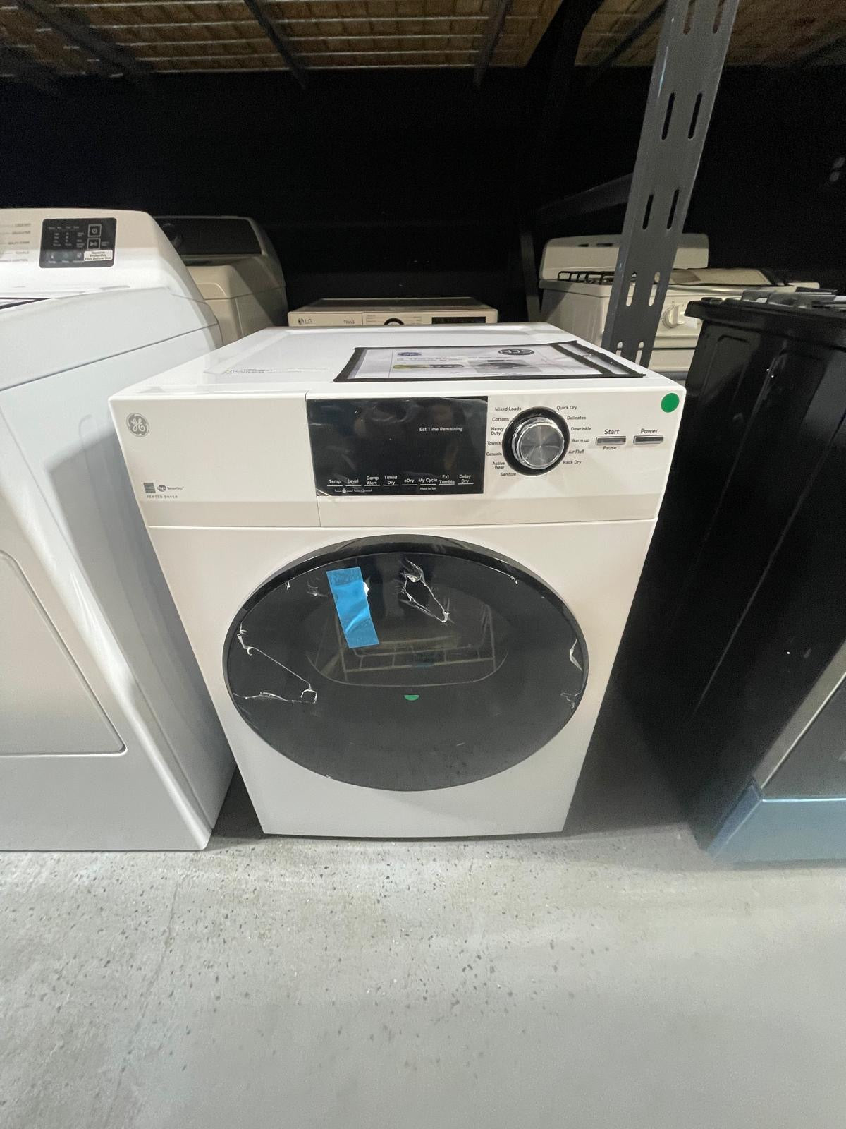 GE - GFD14ESSNWW - 24 Inch Electric Dryer with 4.3 Cu. Ft. Capacity, 13 Dryer Programs, Sensor Dry, Sanitize, Delay Start, Quick Dry, and Energy Star®