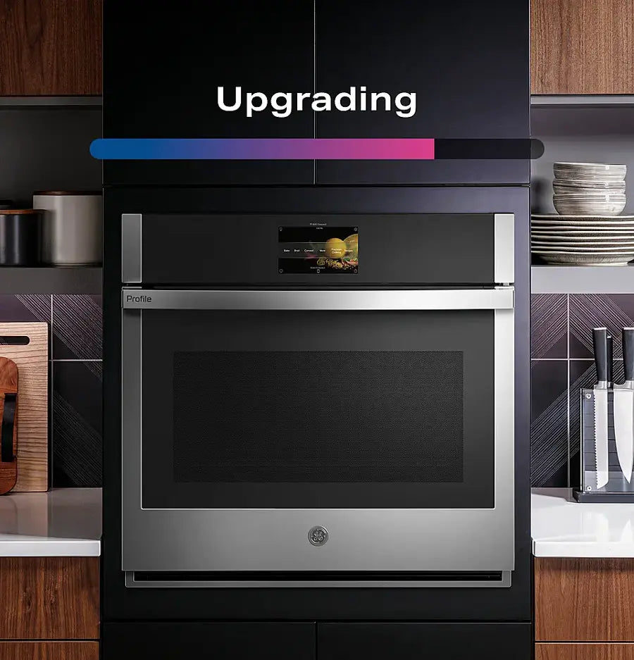 GE Profile-PTS7000SNSS- 30" Smart Built-In Single Electric Convection Wall Oven with Air Fry & Precision Cooking - Stainless Steel