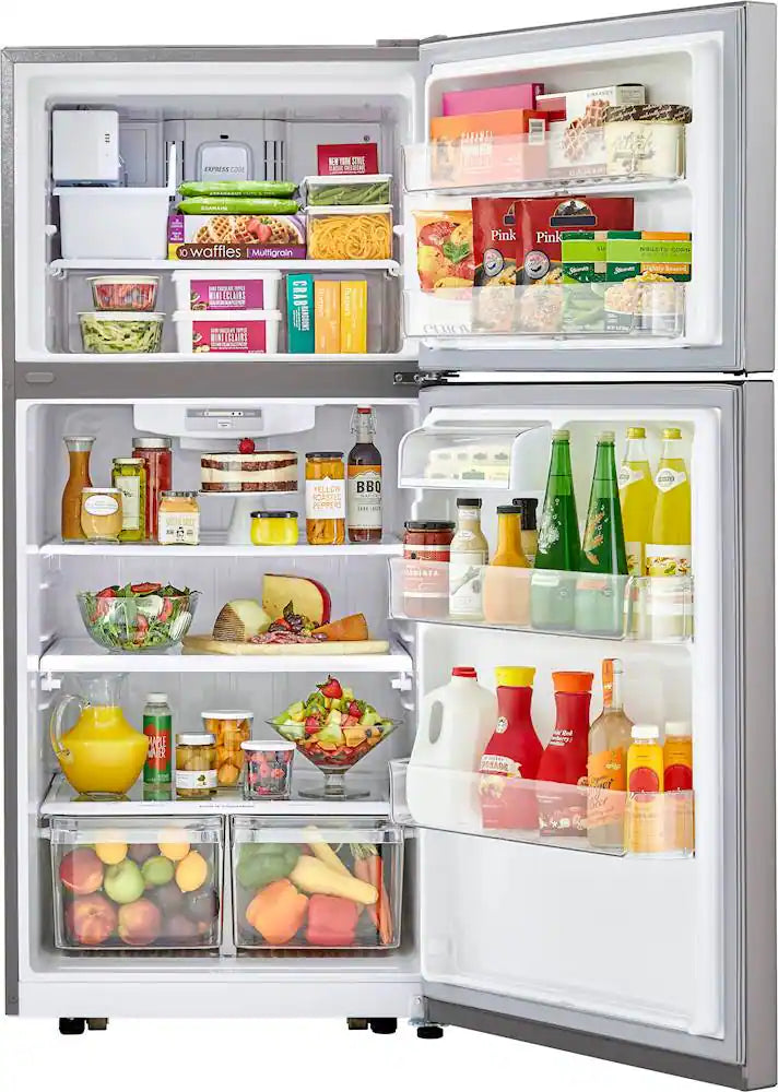 LG - LTCS20020V - 20 Cu. Ft. Top-Freezer Refrigerator - Stainless Steel