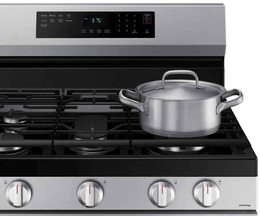 Samsung -NX60A6511SS- 6.0 cu. ft. Freestanding Gas Range with No-Preheat Air Fry & Convection - Stainless Steel