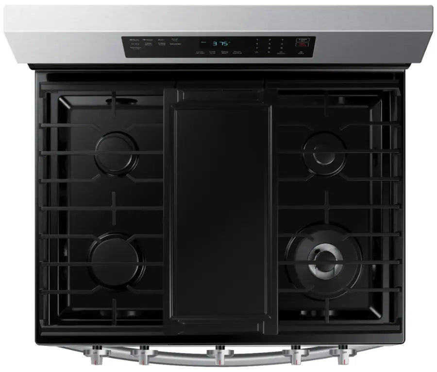 Samsung -NX60A6511SS- 6.0 cu. ft. Freestanding Gas Range with No-Preheat Air Fry & Convection - Stainless Steel