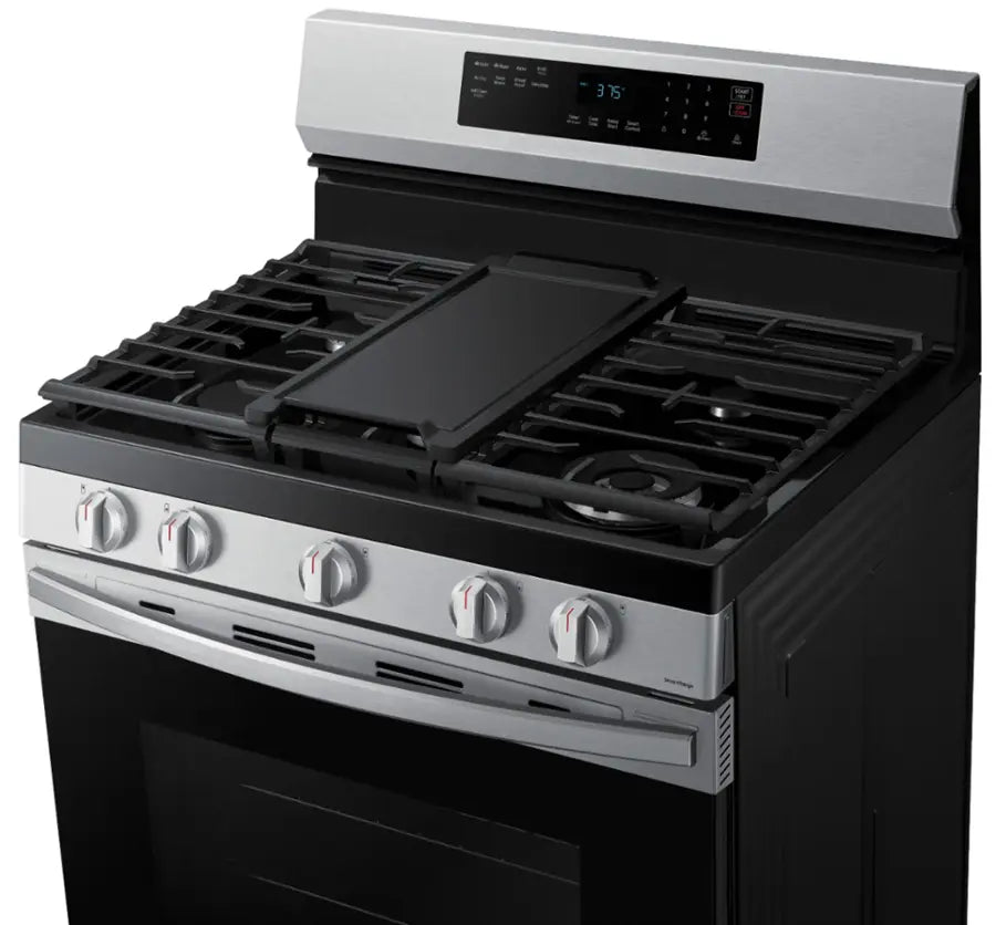 Samsung -NX60A6511SS- 6.0 cu. ft. Freestanding Gas Range with No-Preheat Air Fry & Convection - Stainless Steel