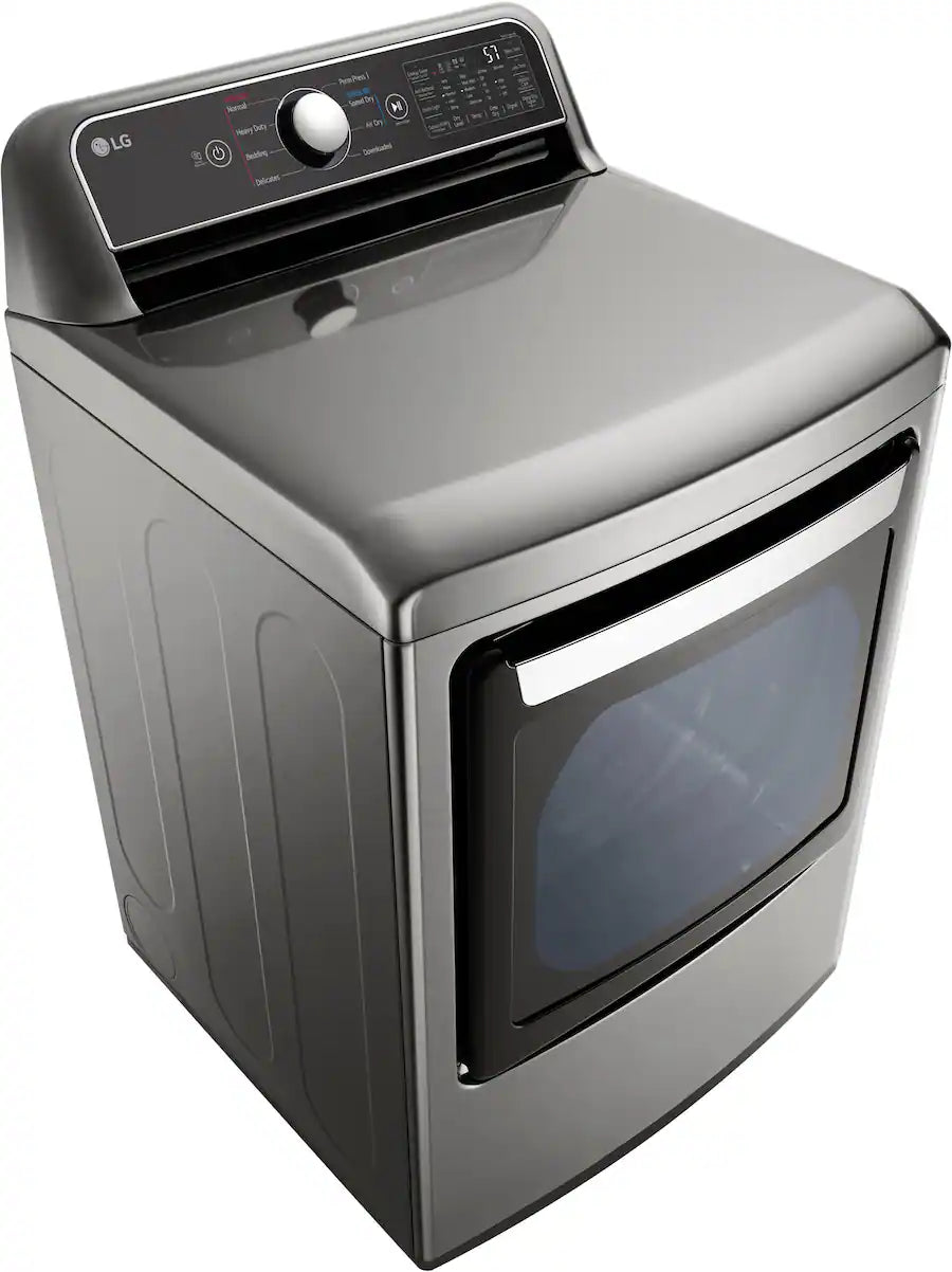 LG - DLE7400VE - 7.3 Cu. Ft. Smart Electric Dryer with EasyLoad Door - Graphite Steel