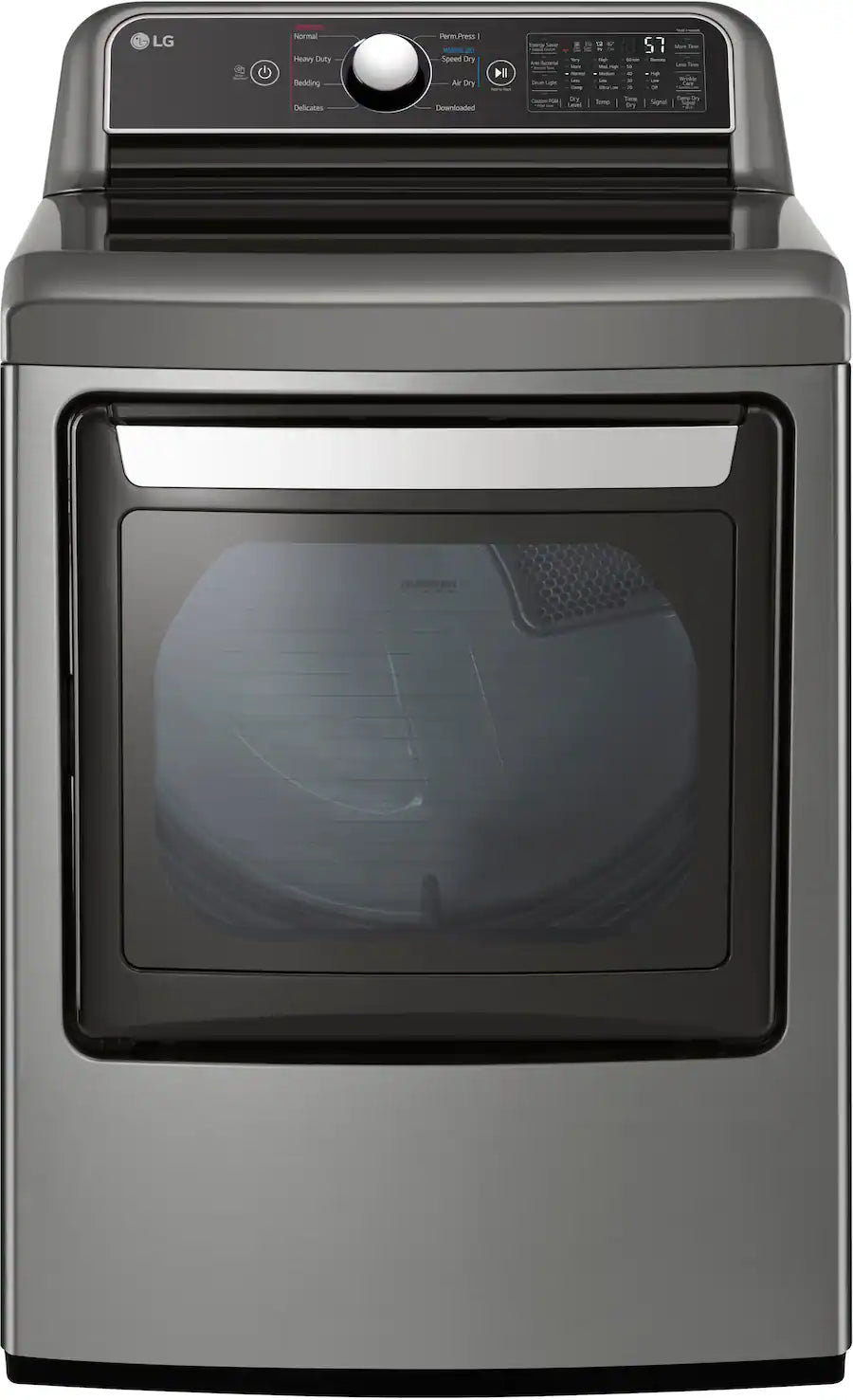 LG - DLE7400VE - 7.3 Cu. Ft. Smart Electric Dryer with EasyLoad Door - Graphite Steel