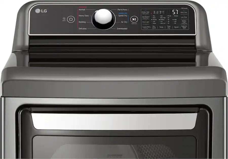 LG - DLE7400VE - 7.3 Cu. Ft. Smart Electric Dryer with EasyLoad Door - Graphite Steel
