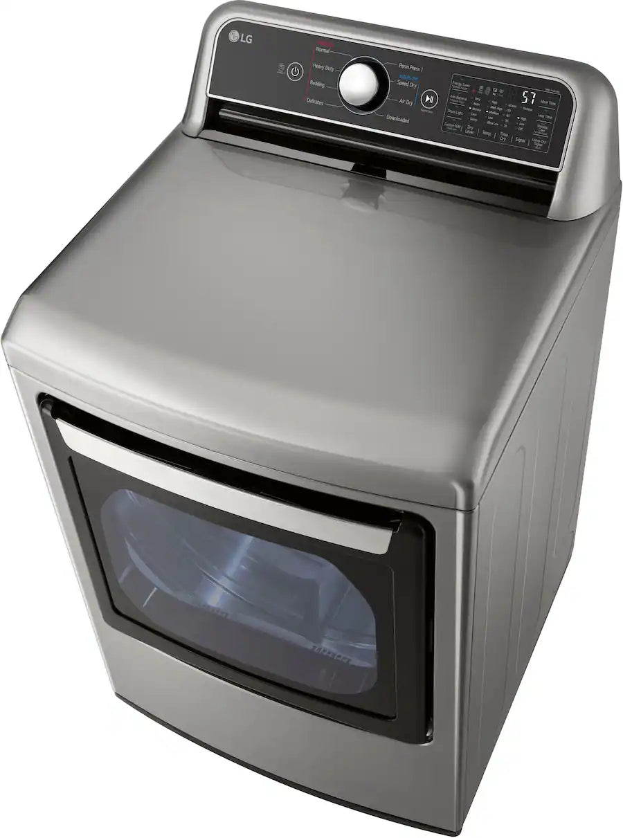 LG - DLE7400VE - 7.3 Cu. Ft. Smart Electric Dryer with EasyLoad Door - Graphite Steel