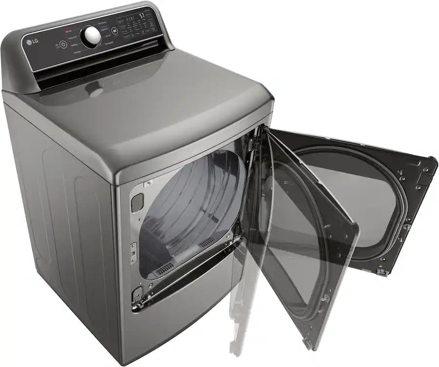 LG - DLE7400VE - 7.3 Cu. Ft. Smart Electric Dryer with EasyLoad Door - Graphite Steel