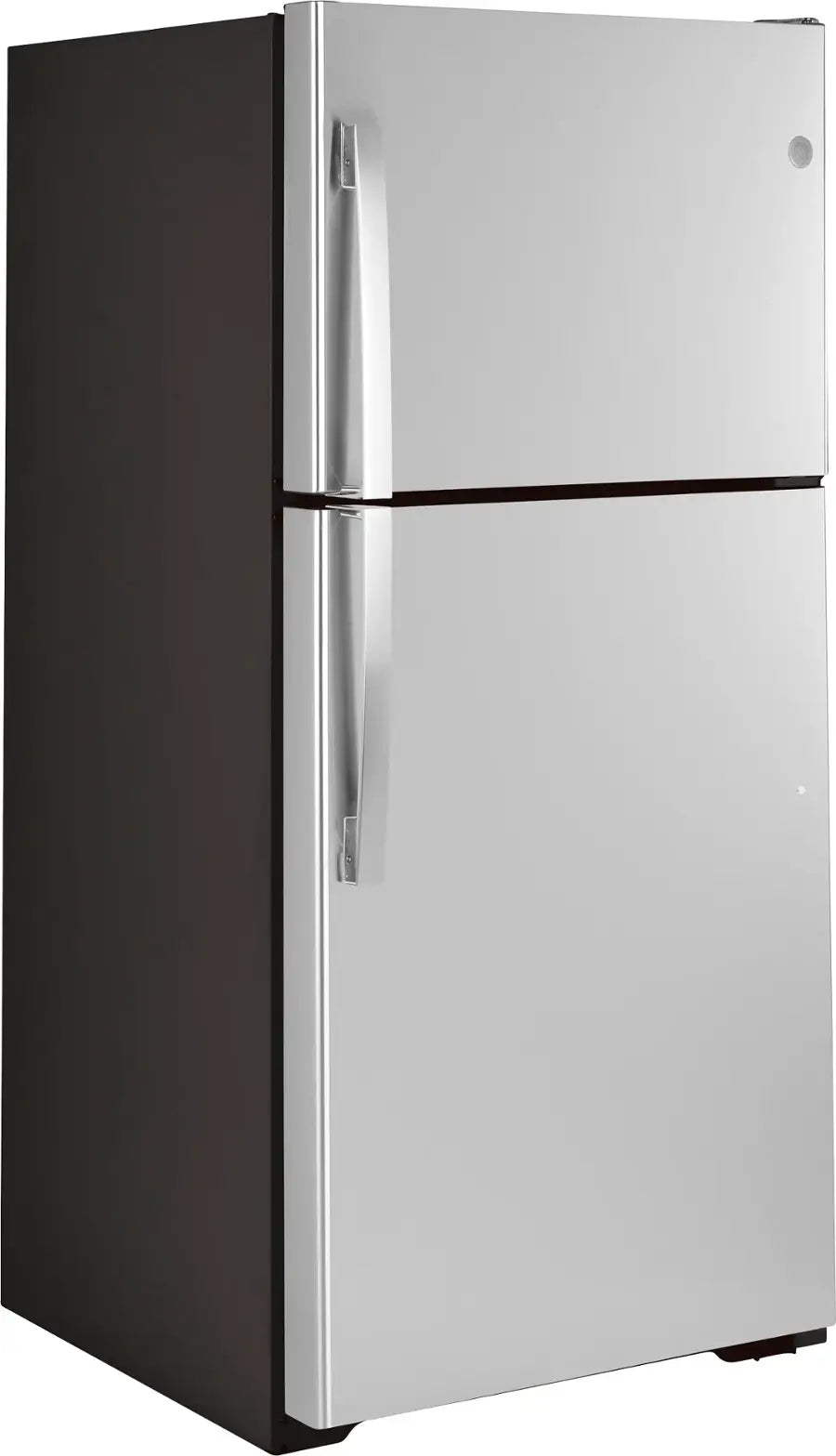 GE - GTS22KYNRFS - 21.9 Cu. Ft. Top-Freezer Refrigerator with Garage Ready Performance - Stainless Steel