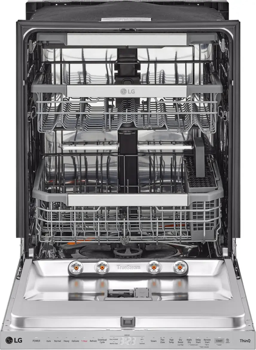 LG - LDPH7972S - 24 in. PrintProof Stainless Steel Smart Top Control Dishwasher with 1-Hour Wash and Dry, QuadWash Pro and Dynamic Dry
