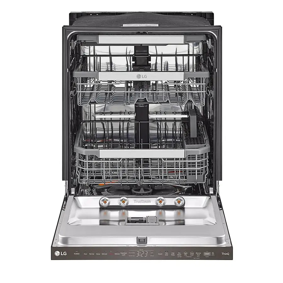 LG - LDPH7972D - 24" Top Control Smart Built-In Stainless Steel Tub Dishwasher with 3rd Rack, QuadWash Pro and 42dba - PrintProof Black Stainless steel