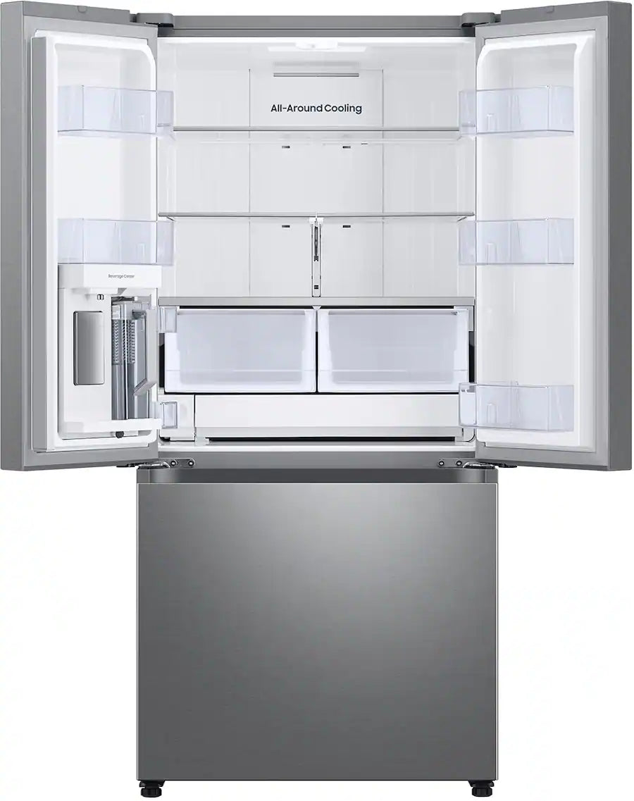 Samsung - RF25C5551SR - 25 cu. ft. 3-Door French Door Smart Refrigerator with Beverage Center - Stainless Steel